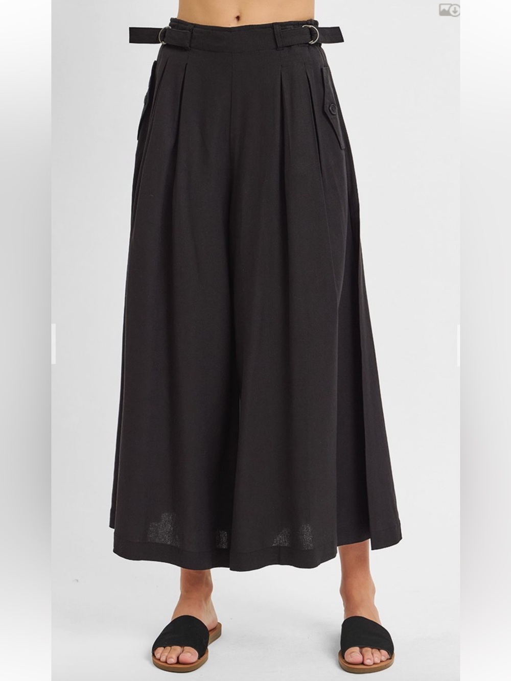 208 ❤️RISEN • HIGH WAIST CROP EASY WIDE LEG PANTS